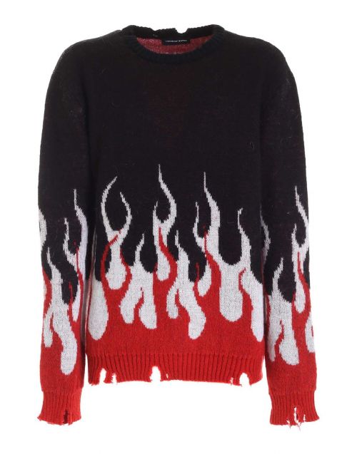 JUMPER WITH DOUBLE FLAMES