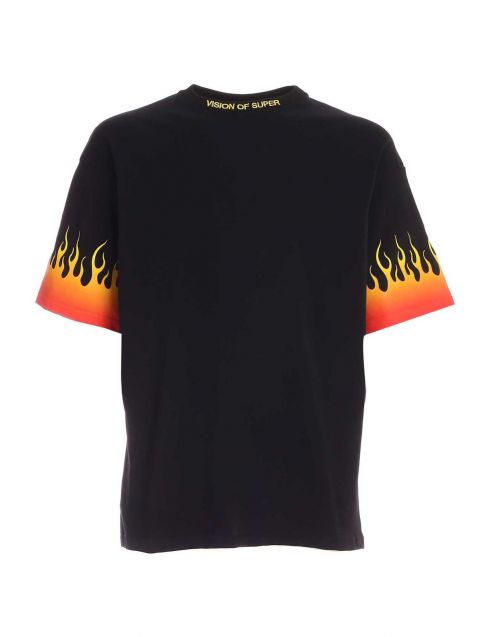 TSHIRT WITH SHADED RED FLAMES