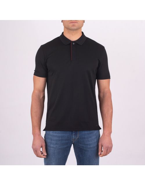 Hugo polo shirt in black cotton blend