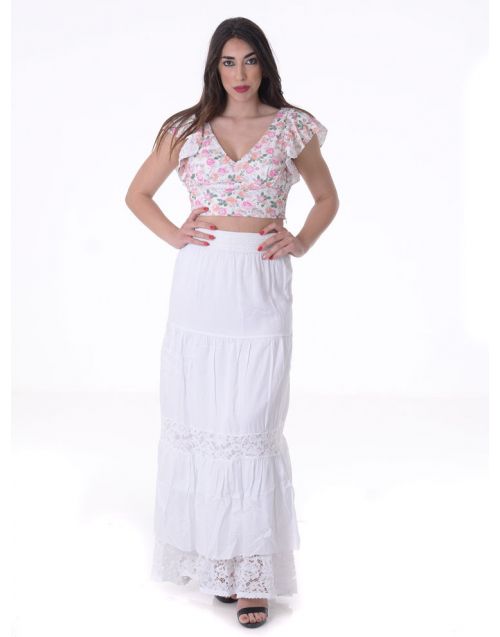 Guess long skirt Olivia with lace inserts