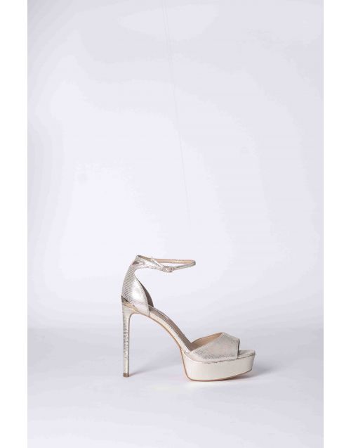 Guess open toe sandals Alden 2 metallic with plateau