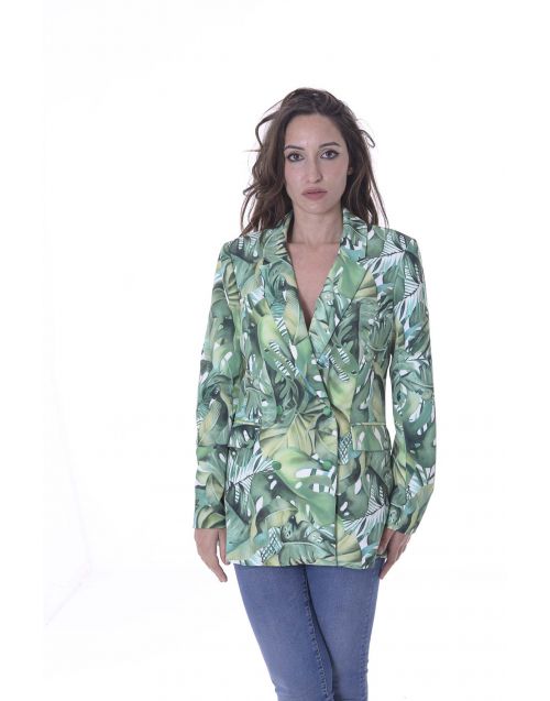 Fracomina blazer with tropical print