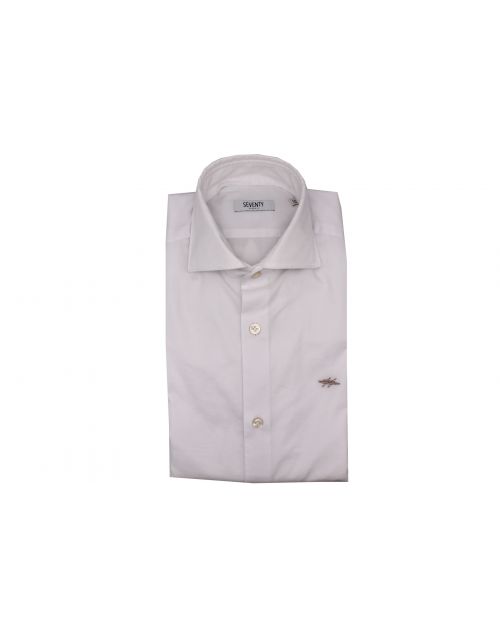 Camicia Seventy in cotone popeline Bianco