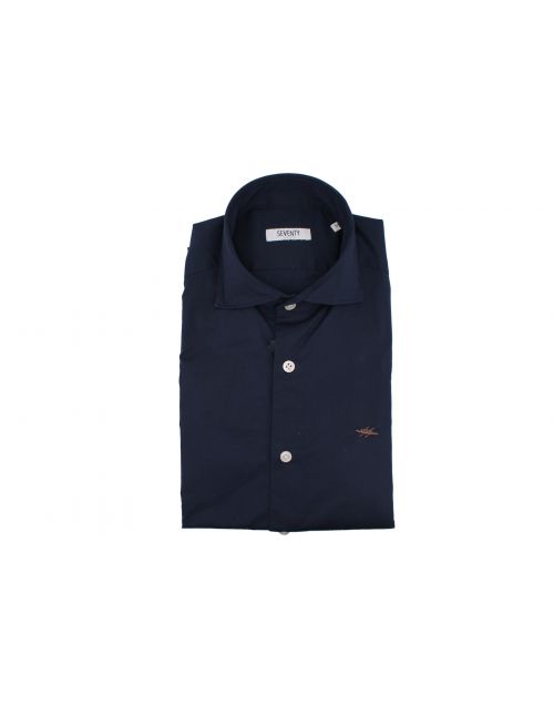 Seventy Hemd aus Popeline-Baumwolle in Blau