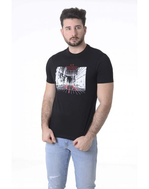 T-Shirt Armani Exchange con stampa e logo
