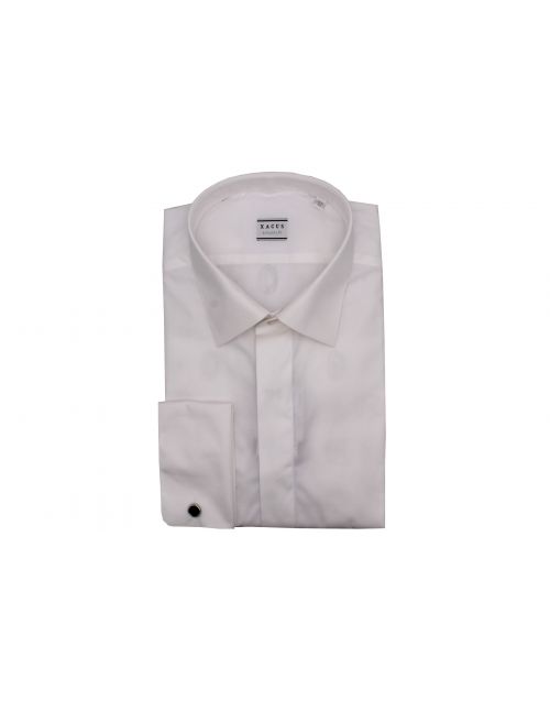 Camicia Xacus in cotone con abbottonatura nascosta Bianco