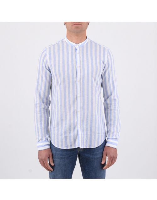 Manuel Ritz light blue striped shirt