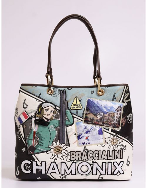 Shopping bag Braccialini Cartoline Chamonix B16805