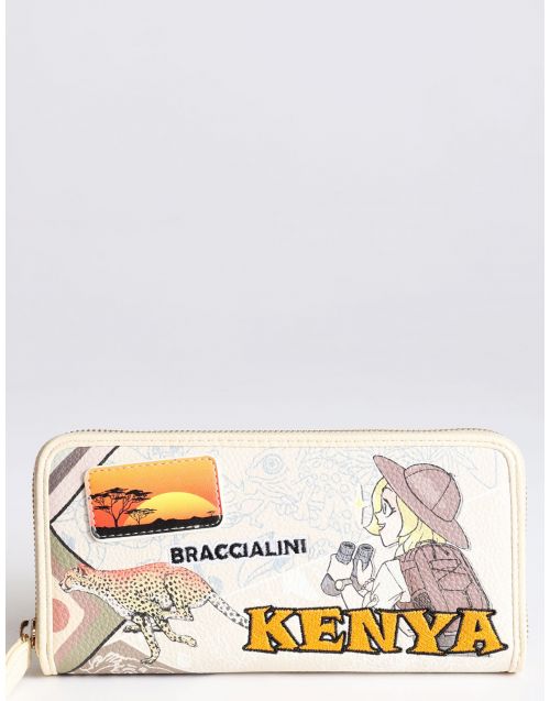 Portafoglio Braccialini Cartoline Kenya B17088_126