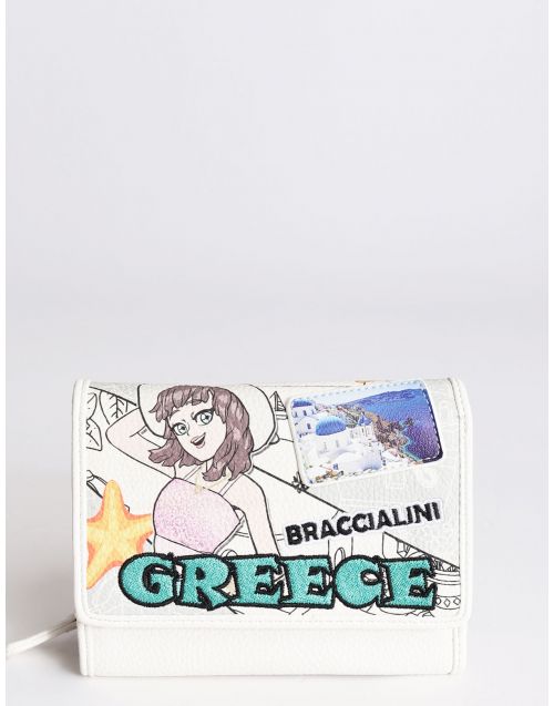 Portafoglio Braccialini Cartoline Greece B17093