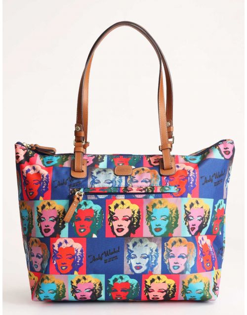 Shopping bag Andy Warhol x Bric's grande con pochette BBW05070