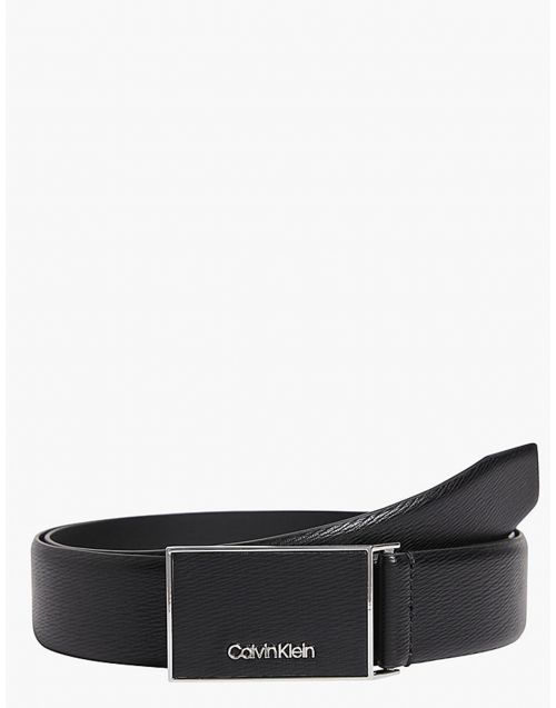 Cintura Calvin Klein con placca saffiano K50K507522 Ck-Black fronte