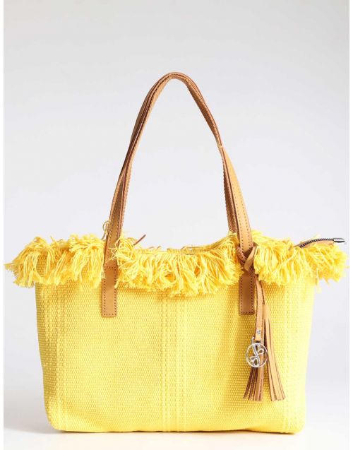 Shopping bag Emily & Noah Kathe in cotone 63820 Yellow