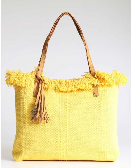 Shopping bag Emily & Noah Kathe grande in cotone 63821 Yellow