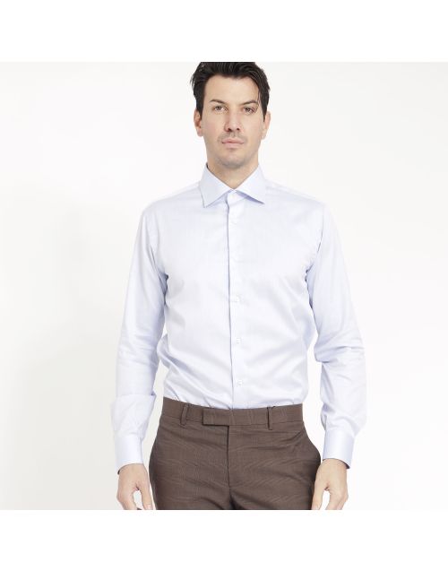 Gregory cotton shirt in light blue