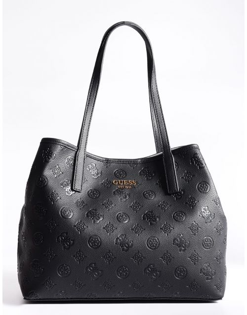 Shopping bag Guess Vikky media con pattern logato HWHB69 95230 Black