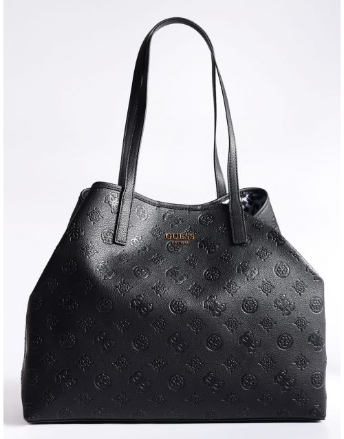 Shopping bag Guess Vikky con pattern logato HWHB69 95240 Black