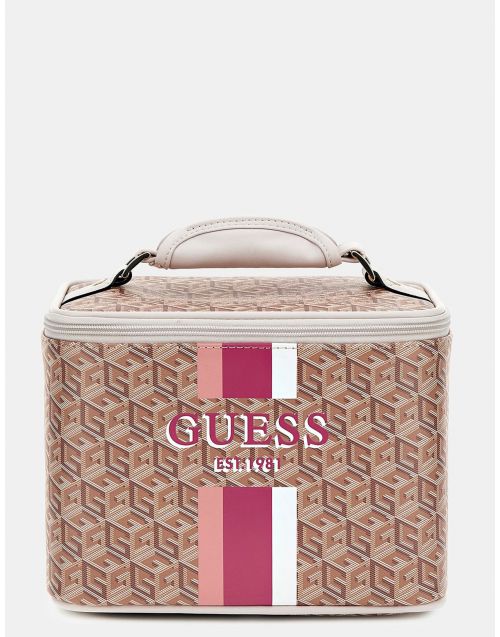 Beauty case Guess Wilder G cube logo PWS745 24930 Taupe-Logo