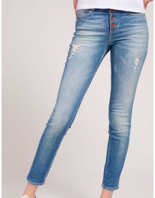 Jeans Guess skinny con bottoni W1YA28 D46AC