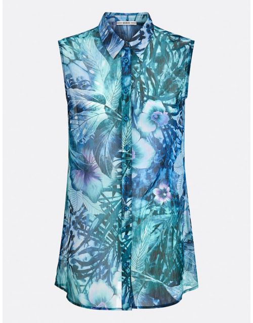 Camicia Guess con stampa all over W2GH52WEL02 Tropical-Batik-Print