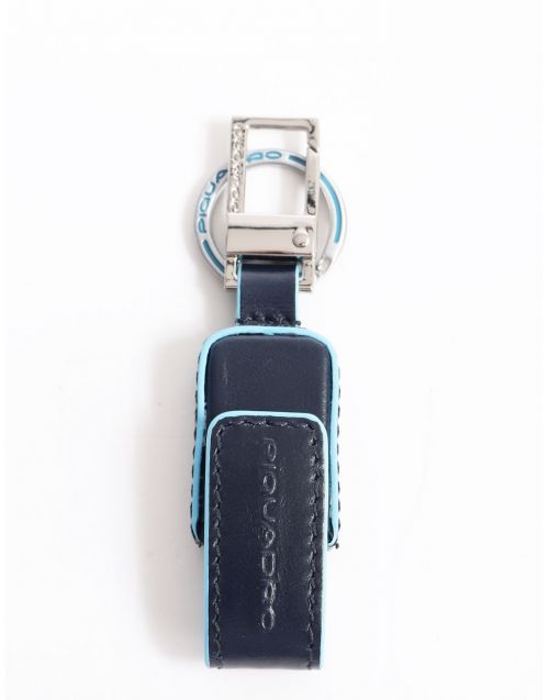 Portachiavi Piquadro Blue Square con chiavetta USB 32 GB