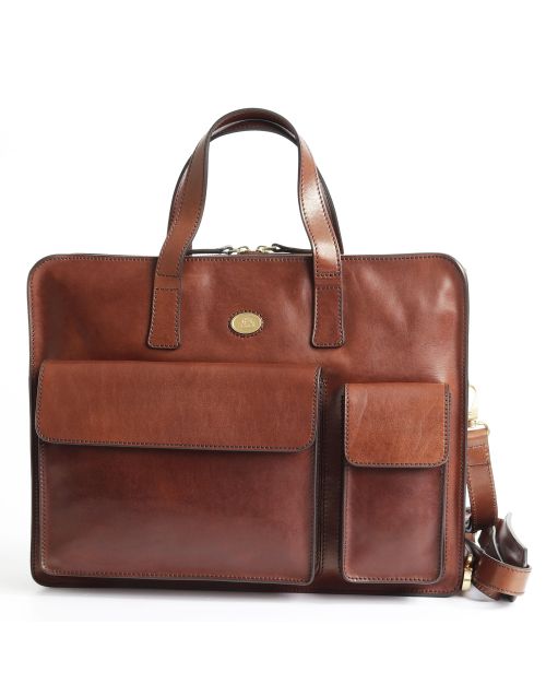 The Bridge Story Uomo briefcase with front pockets