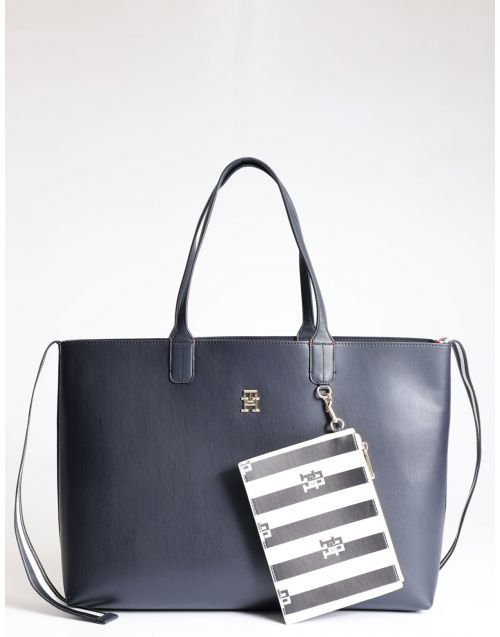Shopper Tommy Hilfiger Iconic con pochette AW0AW14767 Space Blue