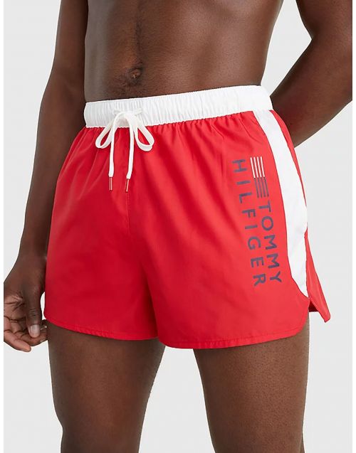 Costume shorts running Tommy Hilfiger Beachwear UM0UM02485 Primary-Red fronte