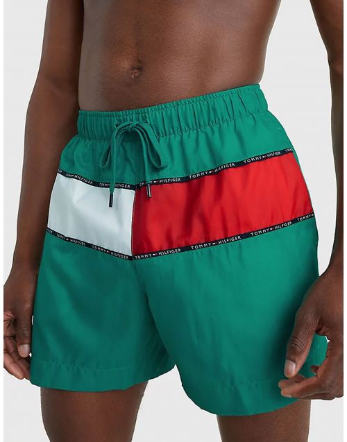 Costume shorts Tommy Hilfiger Beachwear color block UM0UM02486 Maui-Green fronte