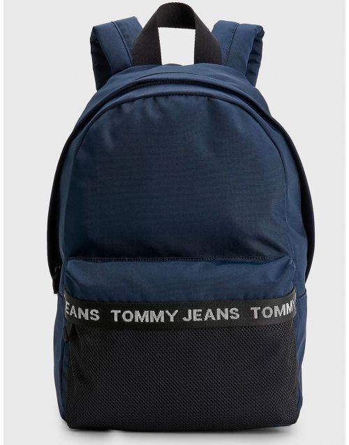Zaino Tommy Jeans Essential con tasca in rete AM0AM10900 Twilight-Navy