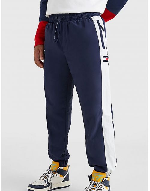 Pantaloni da jogging Tommy Jeans color block DM0DM12761 Twilight-Navy-Multi fronte