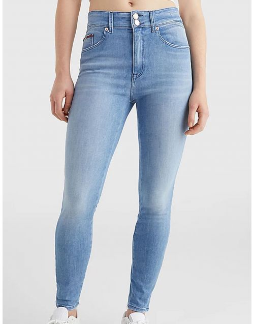 Jeans shaping Tommy Jeans skinny fit DW0DW12369 Denim-Light fronte