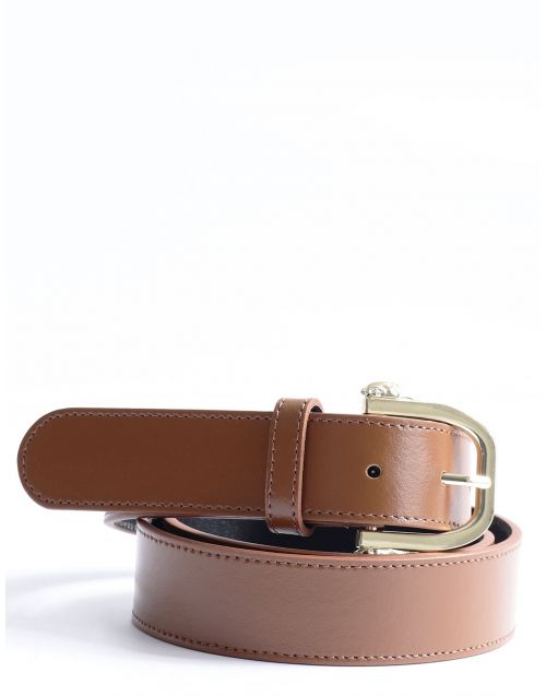 Cintura Trussardi Greyhound con fibbia color oro 75L00164-9Y099999 Cuoio