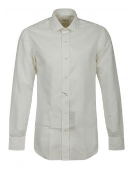 Salvatore Piccolo white shirt in a cotton and linen blend | Scalia