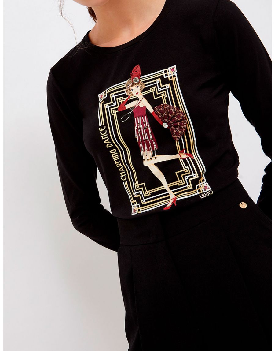 Leer instante Existe Liu Jo T-shirt long sleeves with retrò print | Scalia Group