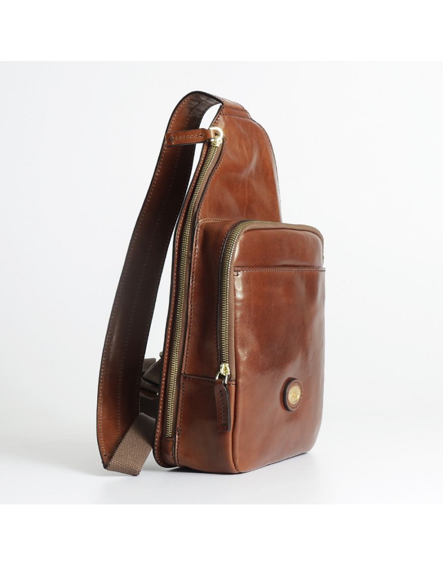 The Bridge Story Uomo sling bag with 3 outer pockets